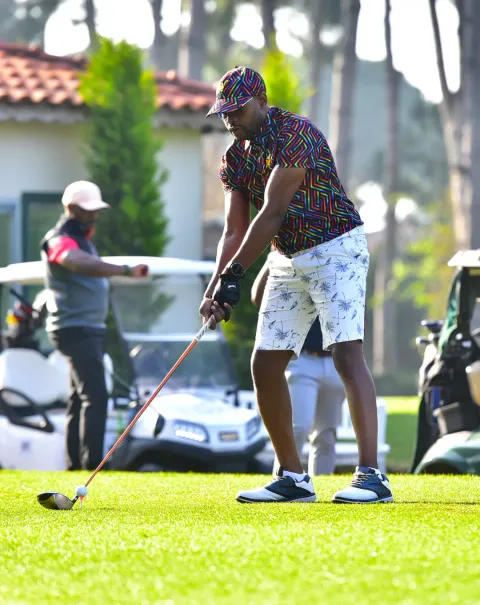 Barney Kavai on the golf course